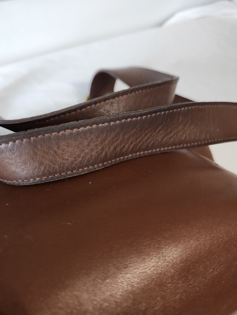 064-Coach Vintage # 4140 Elegant SoHo Waverly Lafayette Brown Leather Tote Bag - Picture 9 of 12